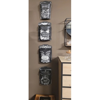 Černá antik poštovní retro schránka s ptáčkem - 26*8*39 cm - Clayre & Eef