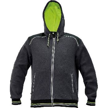 Cerva Knoxfield Pracovní mikina klokanka antracit/žlutá