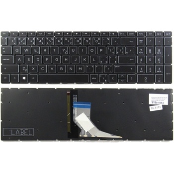 česká klávesnice HP Pavilion Gaming 15-DK černá/bílá CZ/SK no frame podsvit
