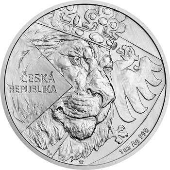 Česká mincovna Stříbrná mince Český lev 2024 stand 1 oz
