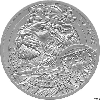 Česká mincovna Stříbrná mince Český lev 2025 stand 1 oz
