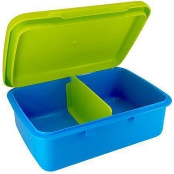 Česká výroba svačinový box zdravá sváča komplet box modrá/zelená