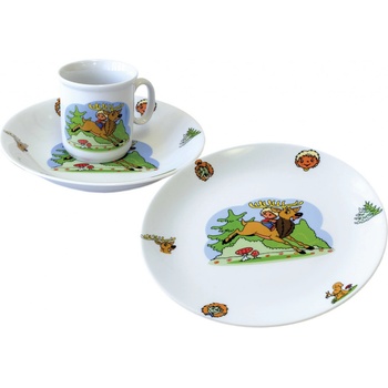 Český porcelán Dětská jídelní souprava Smolíček pacholíček 3 dílná