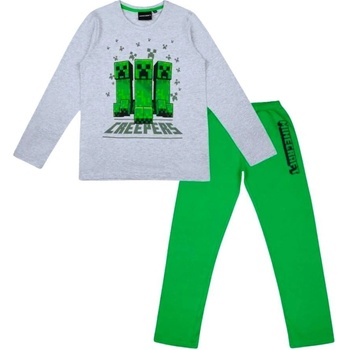 Chlapecké pyžamo Minecraft šedá zelená