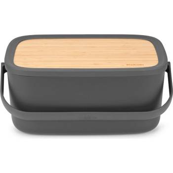 Chlebník s prkénkem Brabantia šedý