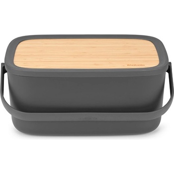 Chlebník, s prkénkem, šedá, Brabantia