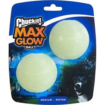 Chuckit! Míček svítící Glow Medium 6,5 cm 2 ks