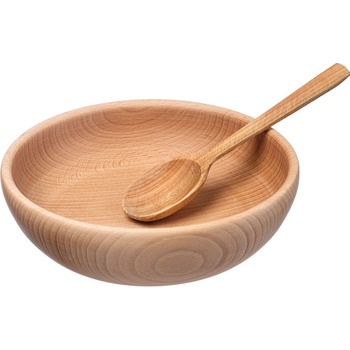 ČistéDřevo miska + lžíce sada 20 cm 21 cm