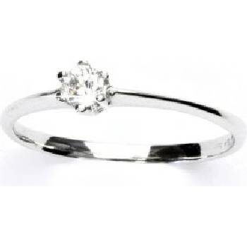 Čištín bílé zlato prstýnek se zirkonem VR 326