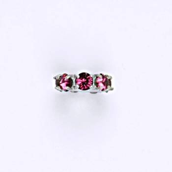 Čištín Korálek 36939784 Stříbrný se swarovski fuchsie krystal P 1371