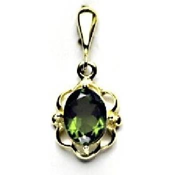 Čištín Zlatý přívěsek přírodní vltavín P 1140 22