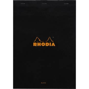 CLAIREFONTAINE Rhodia Basics Poznámkový blok A4 čistý 5x5 černý 80 listů