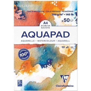 Clairefontaine Skicák na akvarel Goldline Aquapad lepený 300g m2 50 listů A4