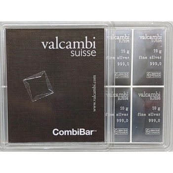 Combi Bar Valcambi SA Švýcarsko stříbrný slitek 10 x 10 g