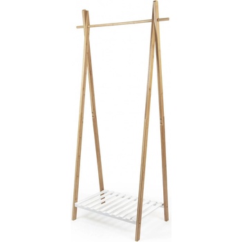 Compactor Bamboo Stender s bílou policí na boty, 80 x 44 x 160 cm RAN8970