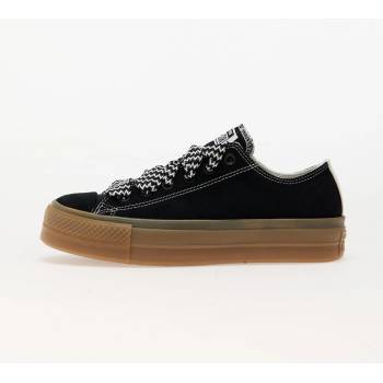 Converse Chuck Taylor All Star Lift Platform Suede Black/ Egret/ Light Brown