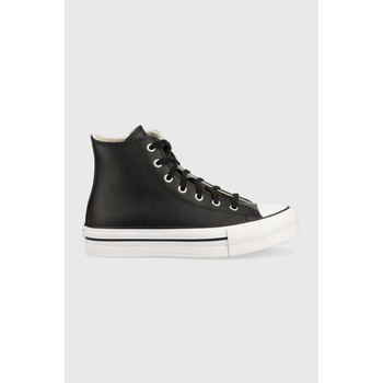 Converse kožené Chuck Taylor All Star Eva Lift černá