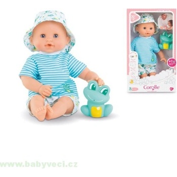 Corolle na koupání s mrkacími očima a žabkou 30 cm chlapeček a žabka