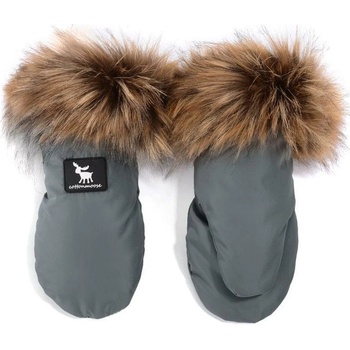 COTTONMOOSE Rukavice Handmuff YUKON s kožešinou Amber