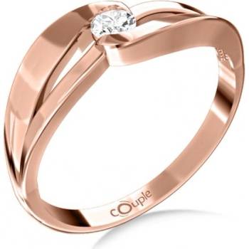 Couple zásnubní Rosa růžové zlato se zirkonem 6660237 4 1