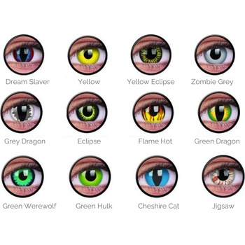 Crazy ColourVUE 2 čočky - nedioptrické roční Red Devil