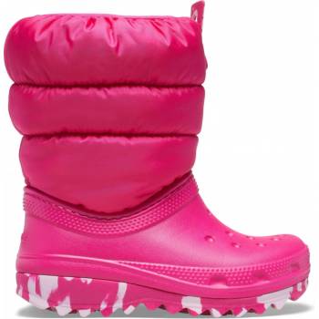 Crocs CLASSIC NEO PUFF BOOT K dětské 207684 6X0 Růžový