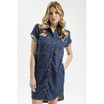 Cross Jeans dámské jeans šaty B526-008 Dark Blue