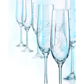 Crystalex-Bohemia Crystal Crystalex Sklenice na šumivé víno VIOLA ELEMENTS 6 ks 190 ml