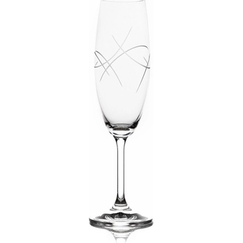 Crystalex Bohemia na šampaňské Lara Waves 6 x 220 ml