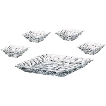 CRYSTALITE BOHEMIA BOHEMIA MARBLE SOUPRAVA PRO SERVÍROVÁNÍ 1 TALÍŘ + 4 MISKY
