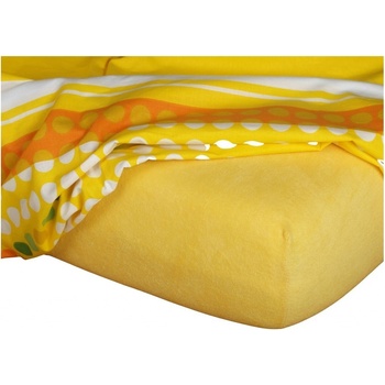 Dadka Froté prostěradlo tmavě žluté 120x220x20
