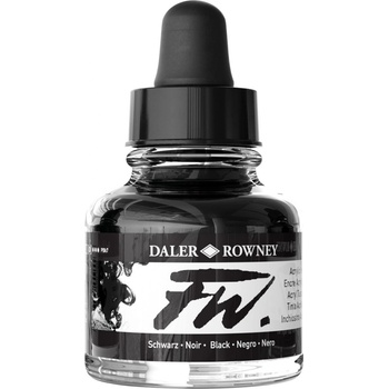 Daler Rowney FW Acrylic Ink Akrylový tuš Black 29,5 ml 1 ks