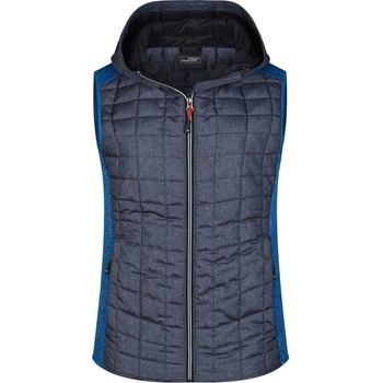 Dámská prošívaná vesta JN767 Kiwi melír / antracitový melír