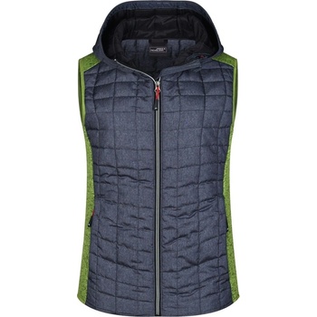 Dámská prošívaná vesta JN767 Kiwi melír / antracitový melír