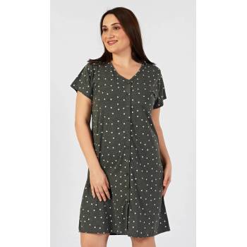 dámské domácí šaty s krátkým rukávem Denisa tmavě šedá