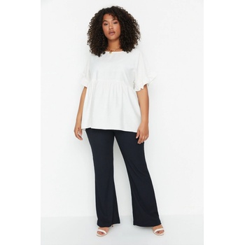 dámské kalhoty smetanová