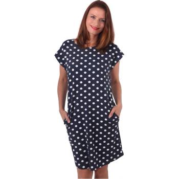 Dámské šaty s kapsami Zoe modré puntíky