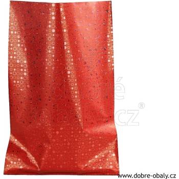 Dárkový celofánový sáček LDC - Circles ČERVENÝ