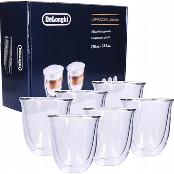 De'Longhi Sklenice cappucino 6 x 270 ml