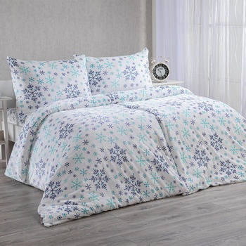 decoDoma povlečení z mikroplyše VLOČKY 140x200 70x90