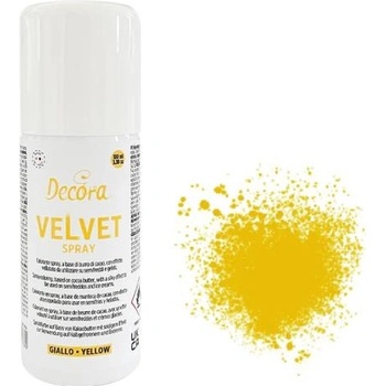 Decora Sametový sprej žlutý 100 ml