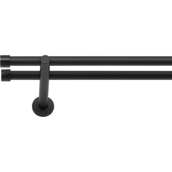 Dekodum Garnýž dvouřadá LOFT 19/19 mm černá matná 140 cm