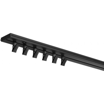 Dekodum Stropní kolejnice z PVC jednořadá černá 120 cm na žabky