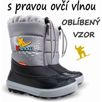 Demar dětské sněhule Kenny 2 1532 NC X Snow šedá