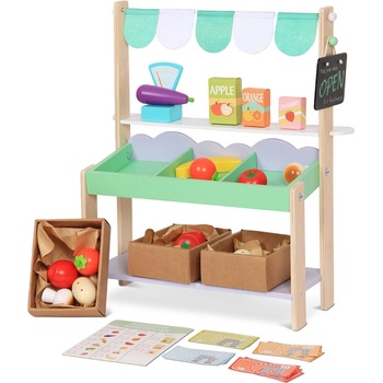 Derrson dřevěný obchůdek s příslušenstvím 37 ks