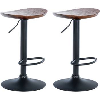 Design-Shop Skelde černá / Ořech 2 ks
