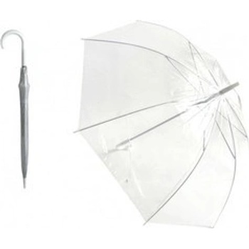 Deštník průhledný bílý