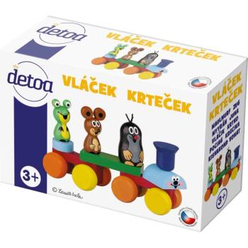Detoa dřevěný vláček Krtek a mašinka