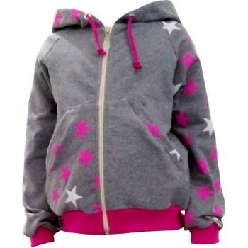 DĚTSKÁ MIKINA na zip Pink Star