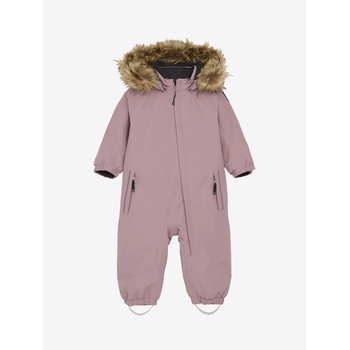 Dětská teplá zimní kombinéza s umělou kožešinou Color Kids růžová Woodrose